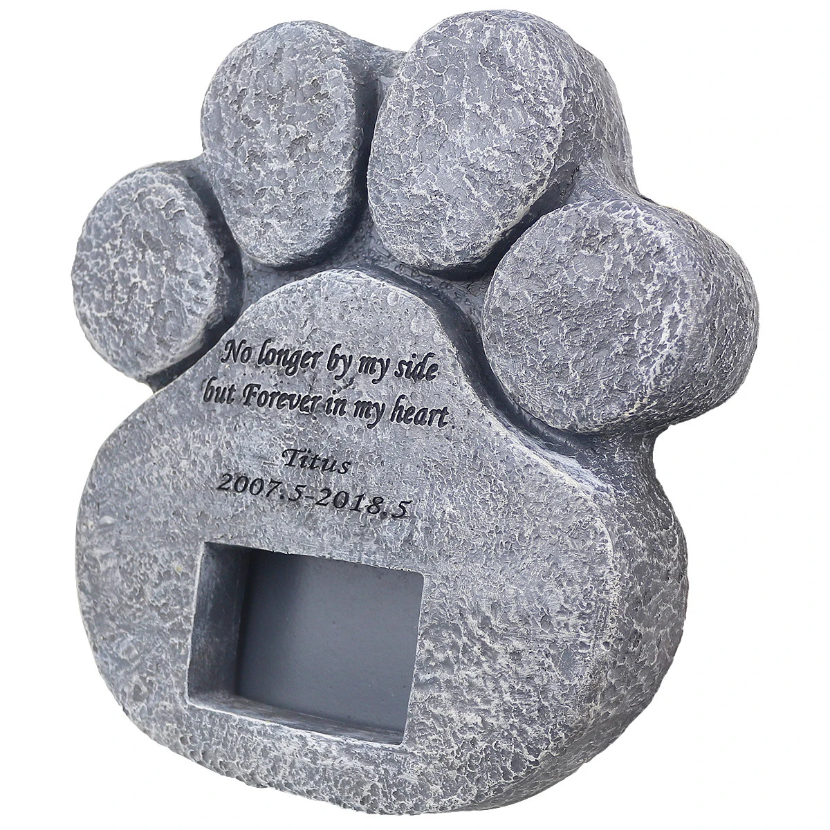 Pet Tombstone Customized Resin Handicraft Animal Souvenir with Photo Frame for Puppy Tombstone