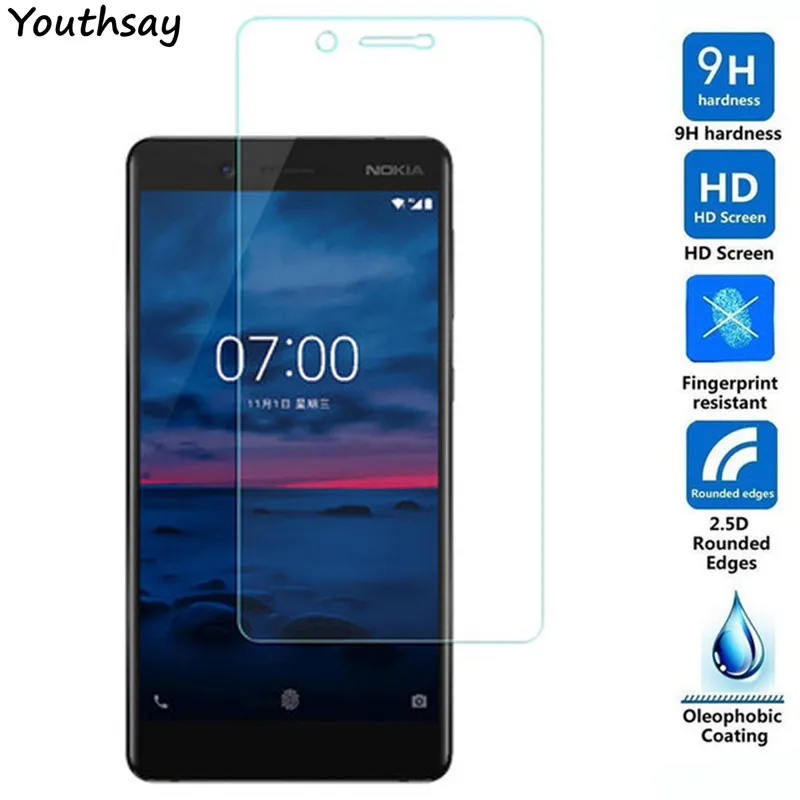2 uds. De cristal para Nokia 7, Protector de pantalla del tel&eacute;fono a prueba de explosi&oacute;n, cristal templado delgado para Nokia 7, cristal para Nokia7 5,2 pulgadas Youthsay-0