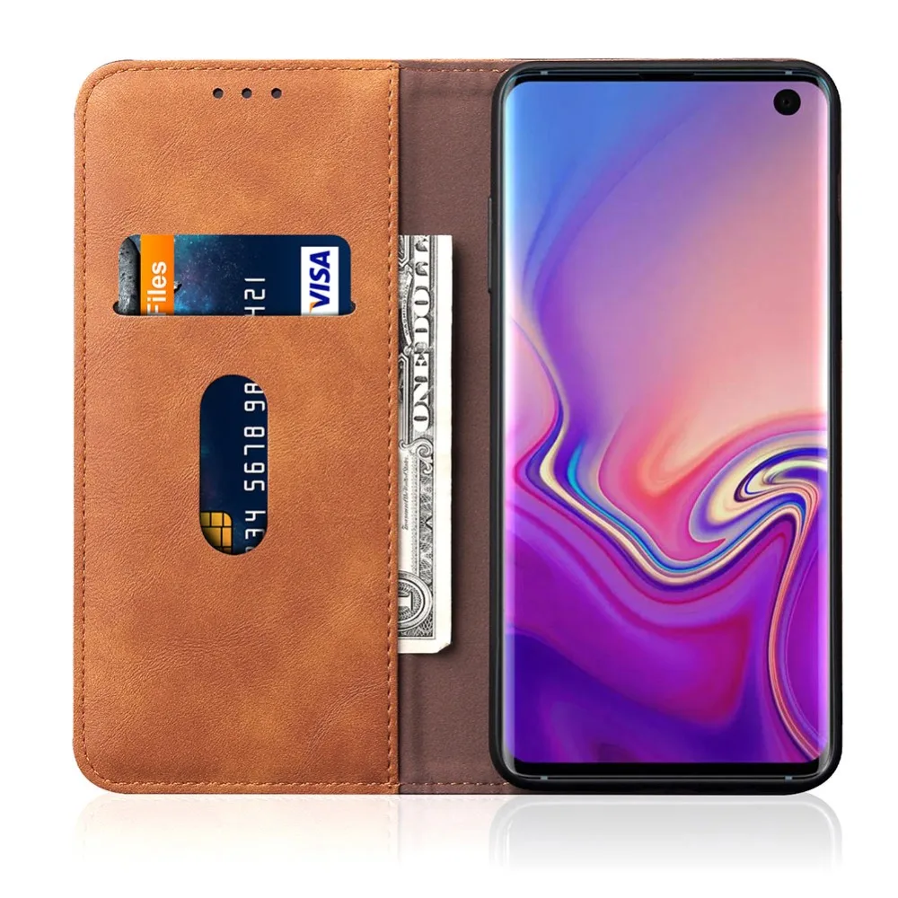 Чехол-книжка для samsung Galaxy A8S A50 M10 M20 M30 S10 S10E Plus из искусственной кожи с бумажником и