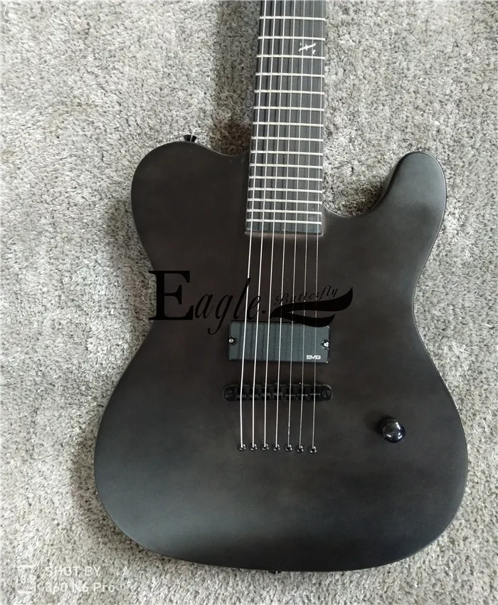 Орел. Электрическая гитара Butterfly electric bass custom shop 22 black matte metal rock tele 7 string