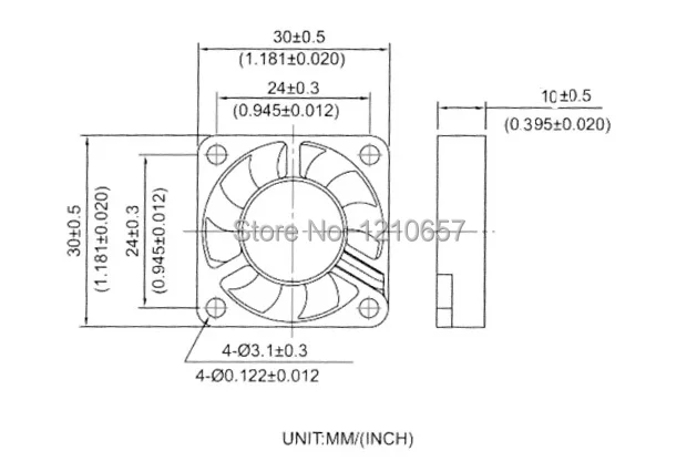 3 шт./партия Gdstime 3010 30 мм 30x30x10 мм 12 В 2Pin DC кулер небольшой вентилятор охлаждения