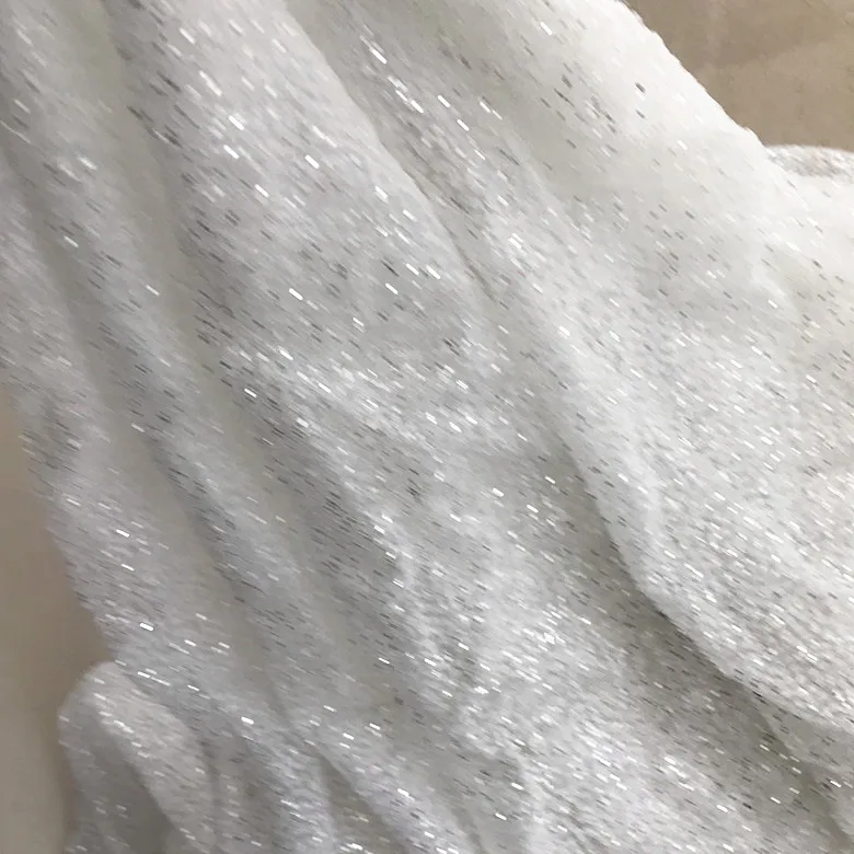 100*130 см белая бронзовая ткань блестящая для вечерних платьев модная одежда