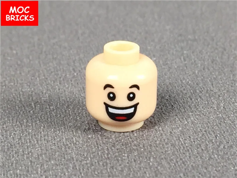 10 шт./лот кубики Moc Мужская и женская фигура голова лицо выражение DIY мини куклы строительные блоки кирпичи игрушки для детей Подарки - Цвет: 8046