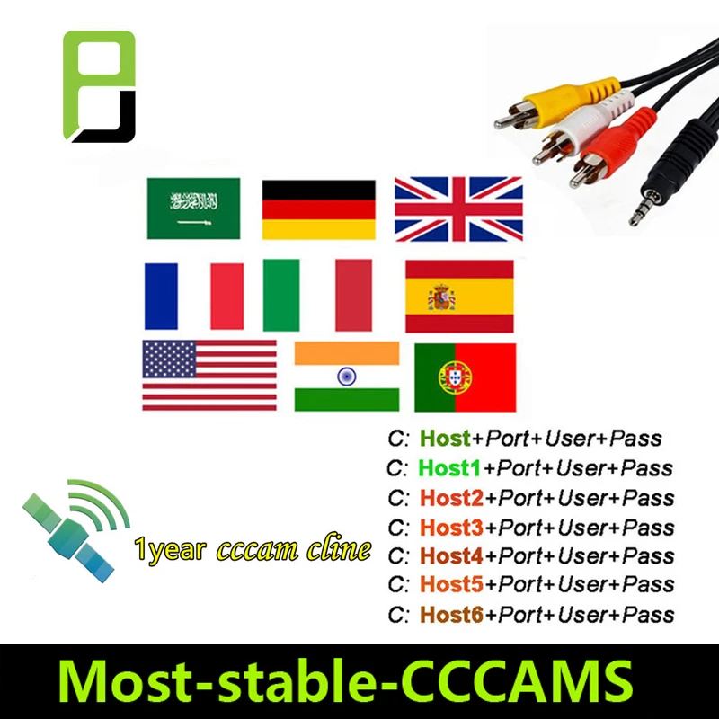Лучшая Европа 7 Clines CCCAM FULL HD на 1 год Испания Польша Португалия Германия
