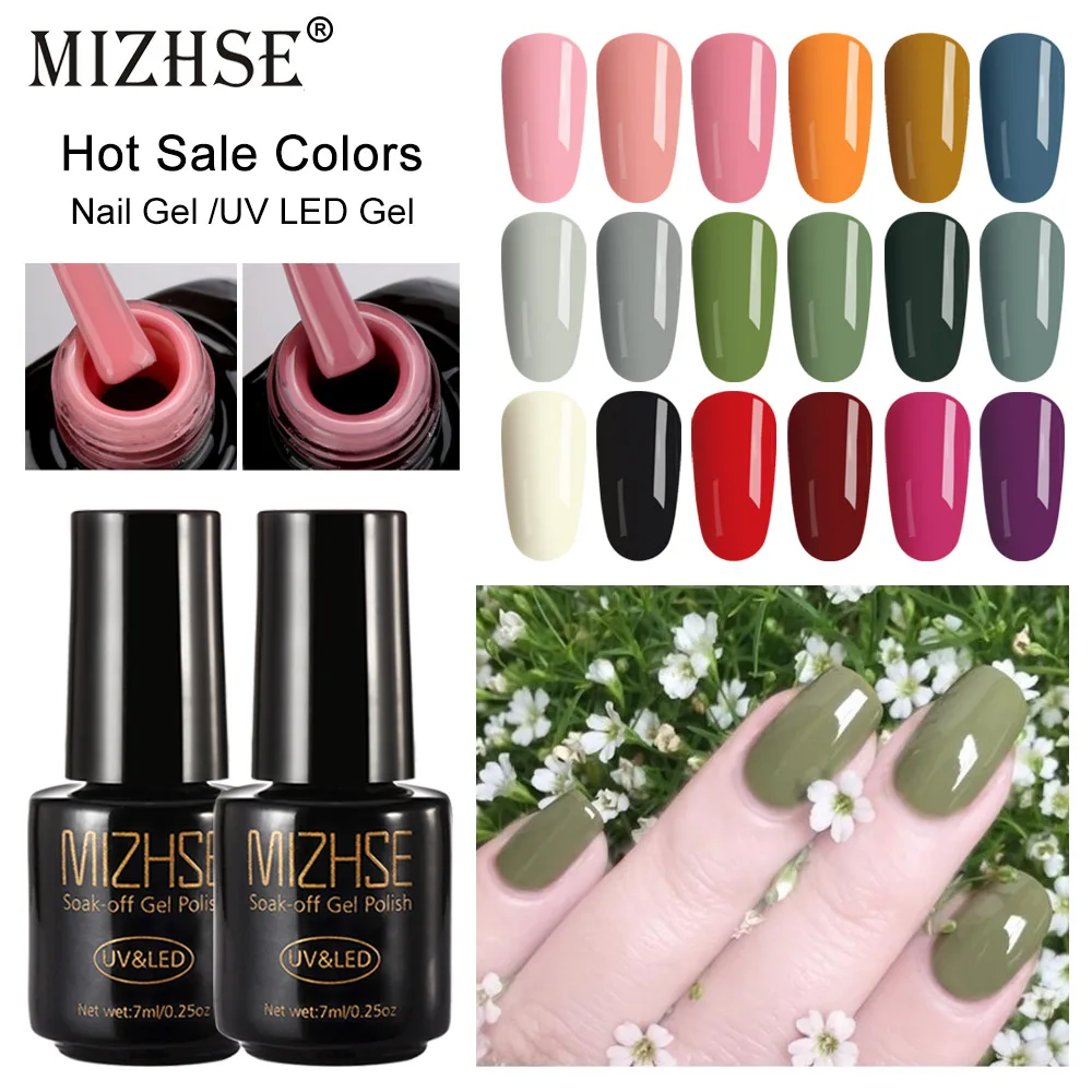 MIZHSE УФ гель для ногтей Esmaltes полуперманентные светодиодный DIY красивые 6pcs стойкие
