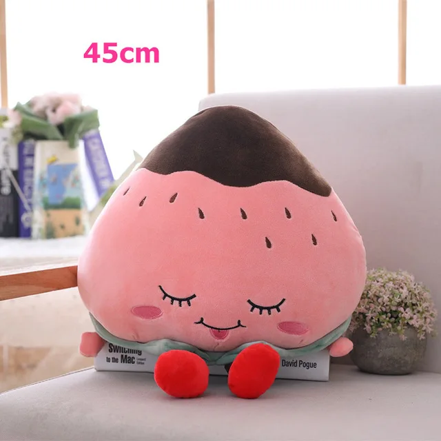 45cm Strawberry 35-70 см Kawaii арбуз и клубника Плюшевые игрушечные растения мультфильм милые мягкие куклы подушка для мальчиков подушка для девочек для детей - Цвет: 45cm Strawberry
