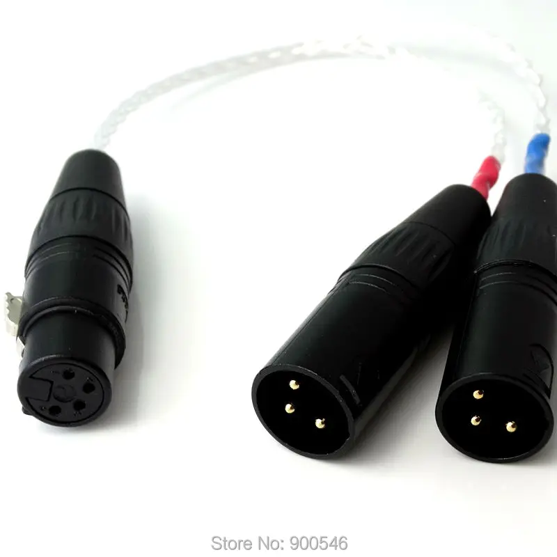 2х 3-контактный XLR папа сбалансированный к 4-контактный Женский аудио адаптер для