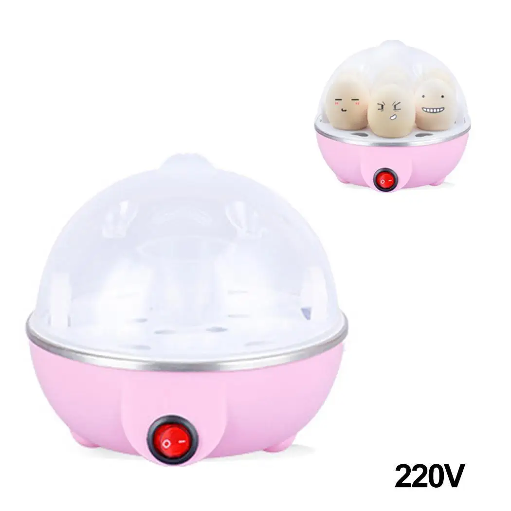 pink 220v Многофункциональная электрическая плита с 7 яйцами, 2 типа, мини-пароварка, кухонный инструмент для приготовления пищи с европейской вилкой 350 Вт - Цвет: pink 220v