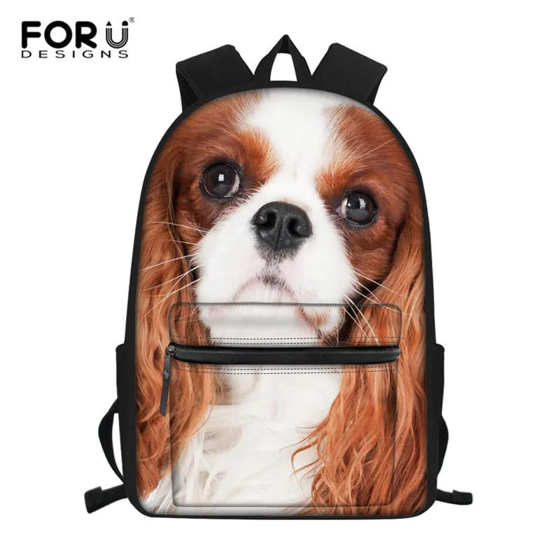 L5454Z58 FORUDESIGNS/школьные рюкзаки для девочек-подростков, держатель-Французский бульдог Чарльз собака спаниеля сумка мульти-Функция ноутбук сумки для средней школы - Цвет: L5454Z58