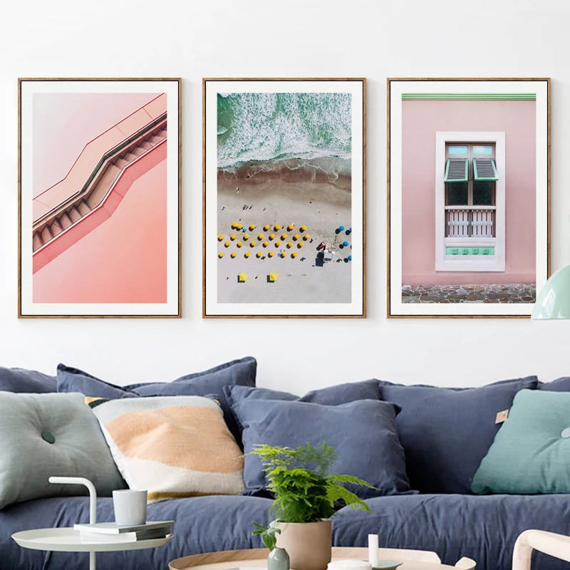 Gohipang современный декор окно лестница фотообои и принты настенное искусство для