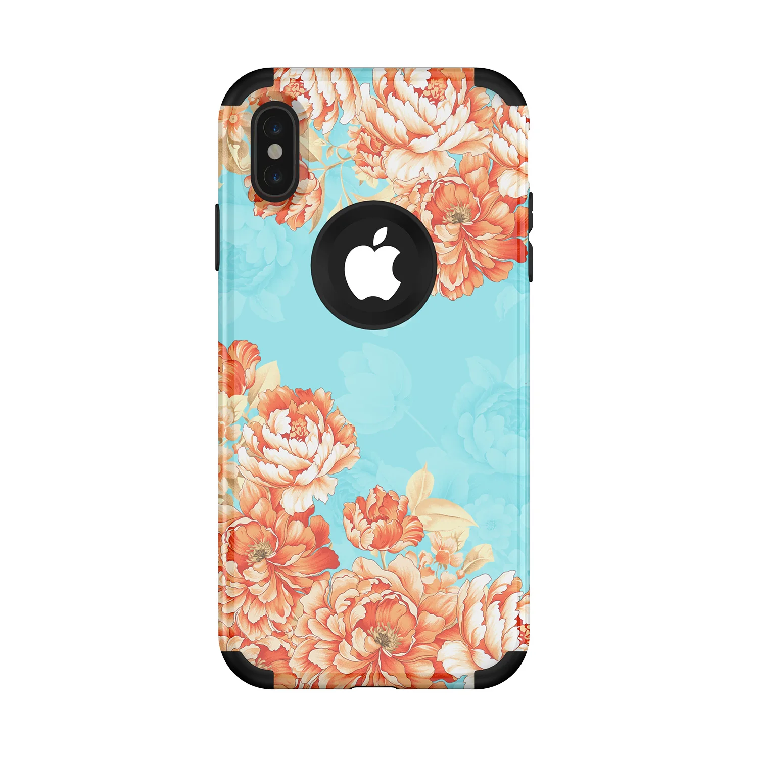 Для iPhone 8 7 6s Plus X XR XS Max 3 в 1 ударопрочный сверхпрочный защитный чехол для Apple Flower |