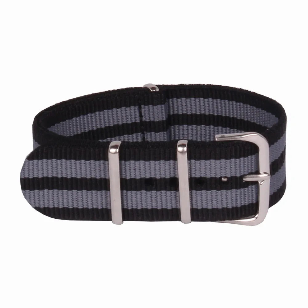 

Buy2 Get 10% OFF) 24 mm Cambo Black Grey military Watch Army nato fabric Nylon watchbands Strap Bands Buckle belt 24mm Wholesale