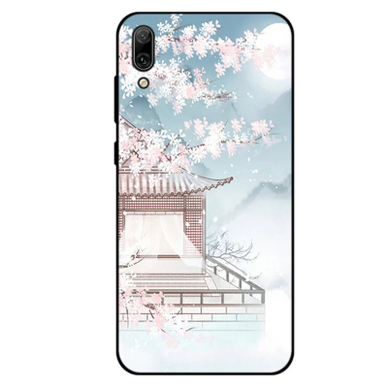 Чехол для Huawei Y7 Prime 2019 цветной мультяшный Мягкий силиконовый чехол телефона Y7Prime