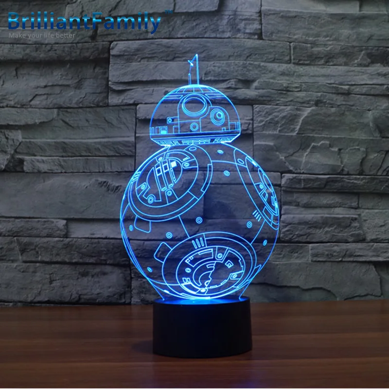 Star Wars красочные 3D Книга настольная лампа светодио дный визуальный трехмерное