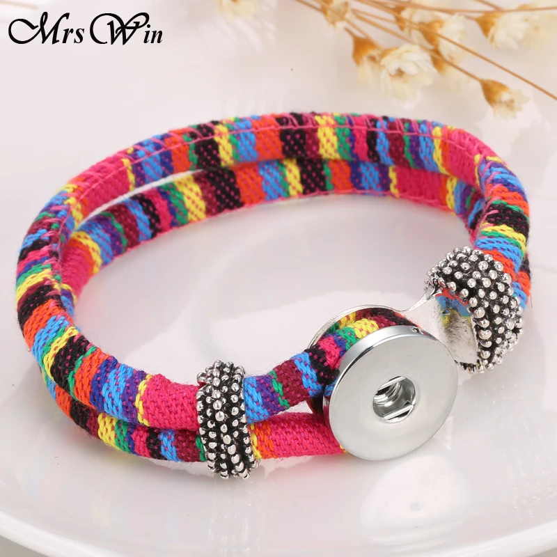 10 шт./лот оптовая продажа богемные браслеты с застежкой для женщин плетеный