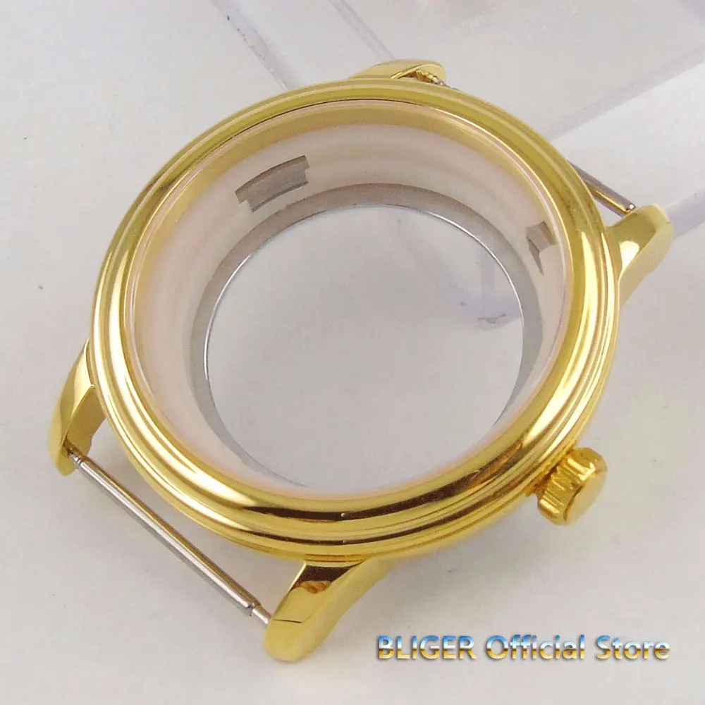 40mm Yellow Gold /Rose Gold Watch Case 316L stailess steel sapphire glass fit 2836 MIYOTA