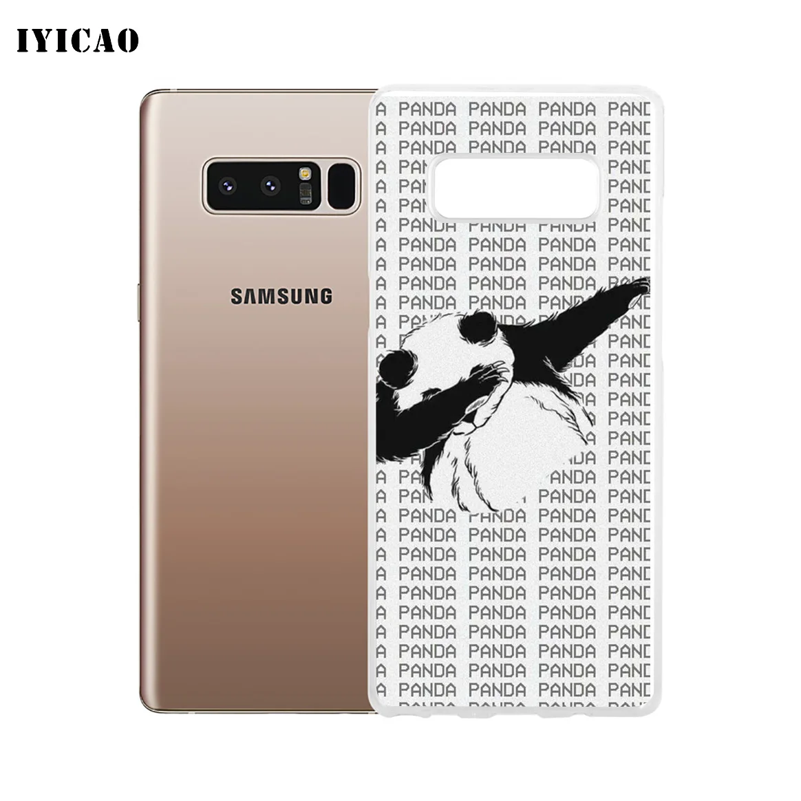 IYICAO со смешным рисунком панды Мягкий силиконовый чехол для телефона samsung A5 A6 плюс