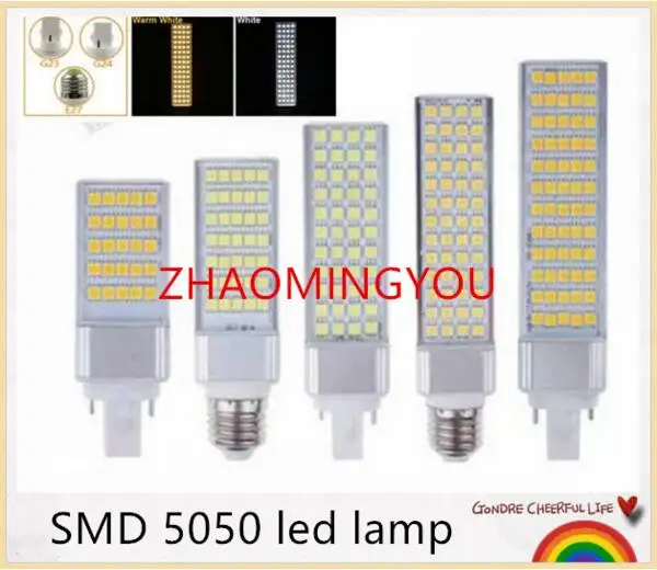 Йон СИД кукурузная лампа SMD 5050 СИД лампа 180 degeree AC85-265V 7 Вт 9 Вт 12 Вт 13 Вт 15 Вт 16 Вт СИД Освещение E27 G24 G23 СИД лампа