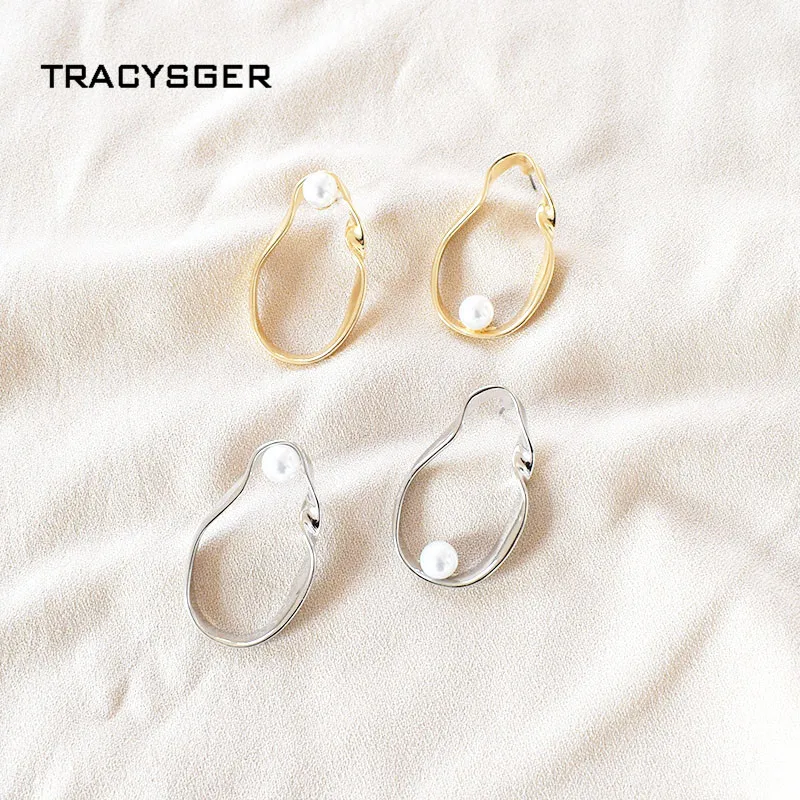 BT-84576 /TRACYSGER/Геометрические жемчужные серьги | Украшения и аксессуары