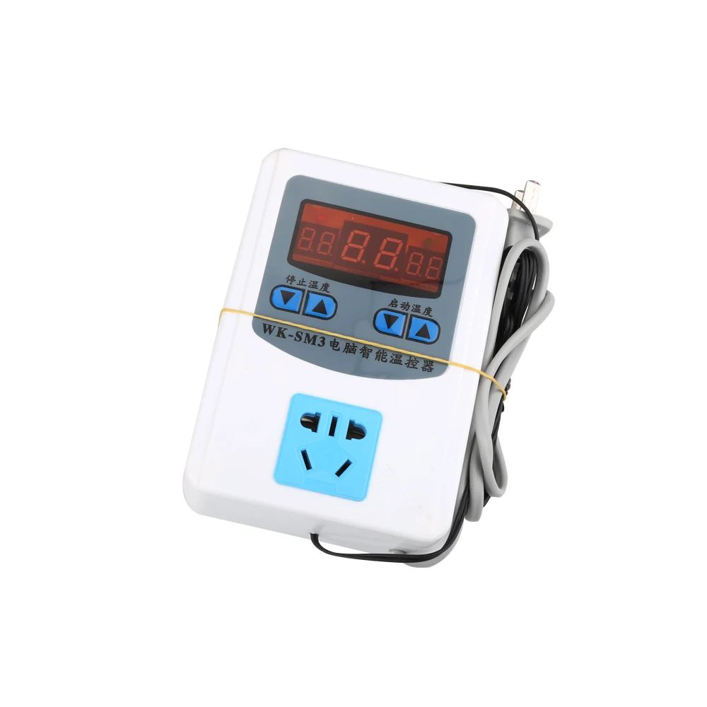 0-99 Celsius Intelligent Thermostat with Waterproof Probe - Adjustable Electronic Digital Display Temperature Controller Socket |