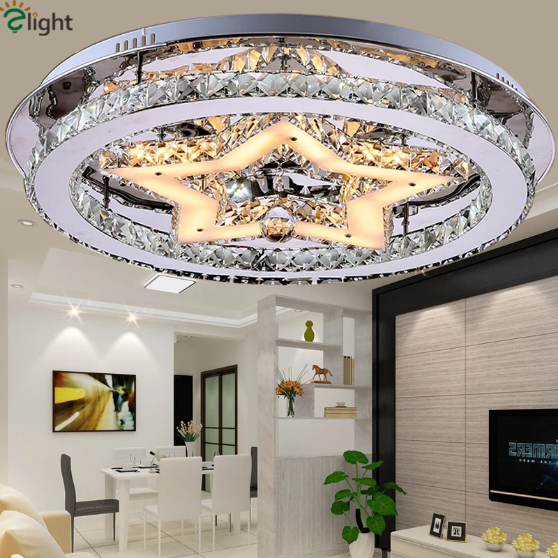 Современный акриловый и нержавеющий светодиодный потолочный светильник с