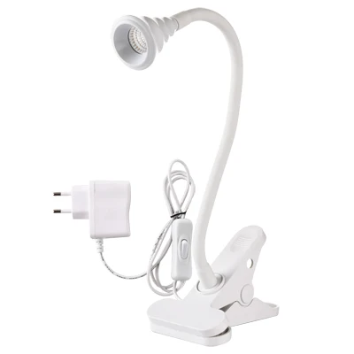Clamp Light Настенный светильник lmap-бра с зажимом, 3 Вт, лампа для спальни, переключатель включения/выключения, белый, серебристый, черный, гибкий светильник для дома, прикроватный светильник для чтения s - Цвет абажура: Clamp Light