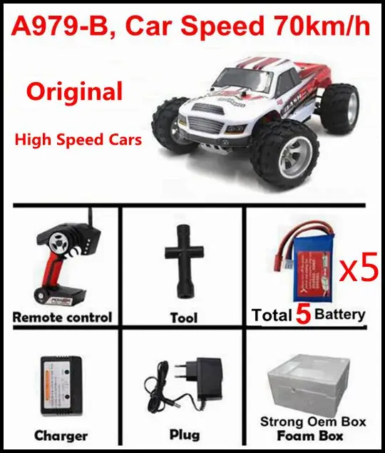 Wltoys A959 A959-B A979-B 50 км/ч 70 км/ч 85 км/ч 2,4 г 4CH высокоскоростной пульт дистанционного управления RC скоростной гоночный автомобиль ударопрочный внедорожный - Цвет: 70kmh A979-B  5 b