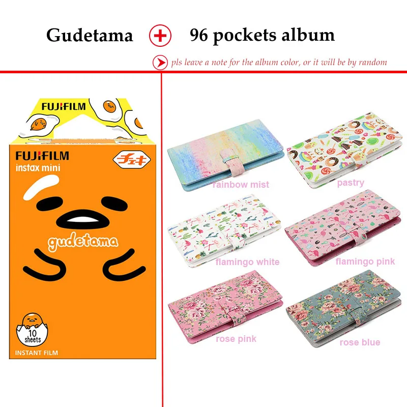Fujifilm Instax Mini Film Gudetama 10 листов fr 9 8 + 7s 70 90 25 мгновенный принтер Polariod для камеры