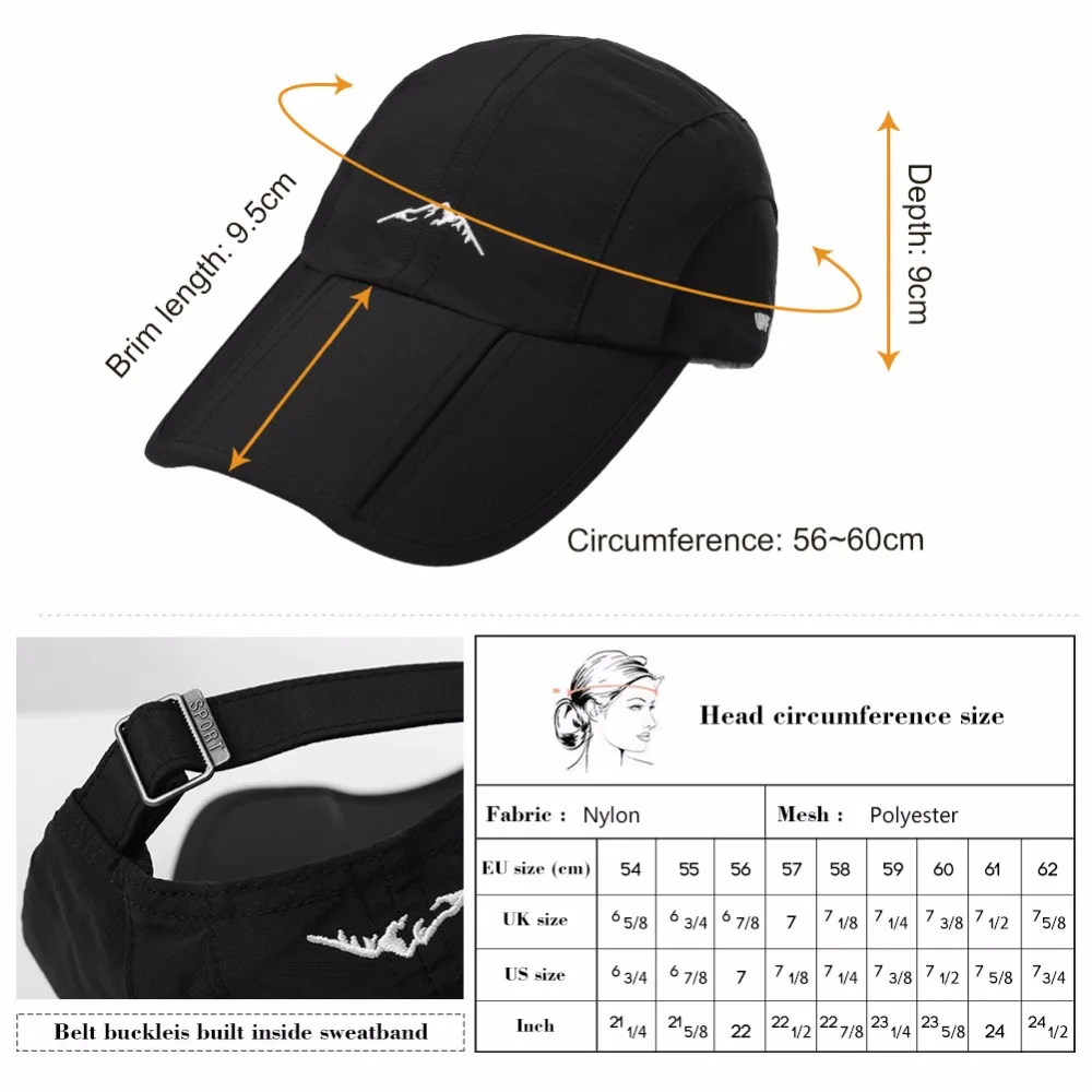 FANCET унисекс бейсболки для улицы нейлоновые регулируемые альпинистские складные