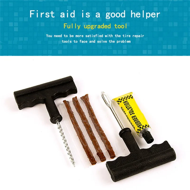 6 шт./компл. портативные автомобильные бескамерные шины проколы для шин ремонтные