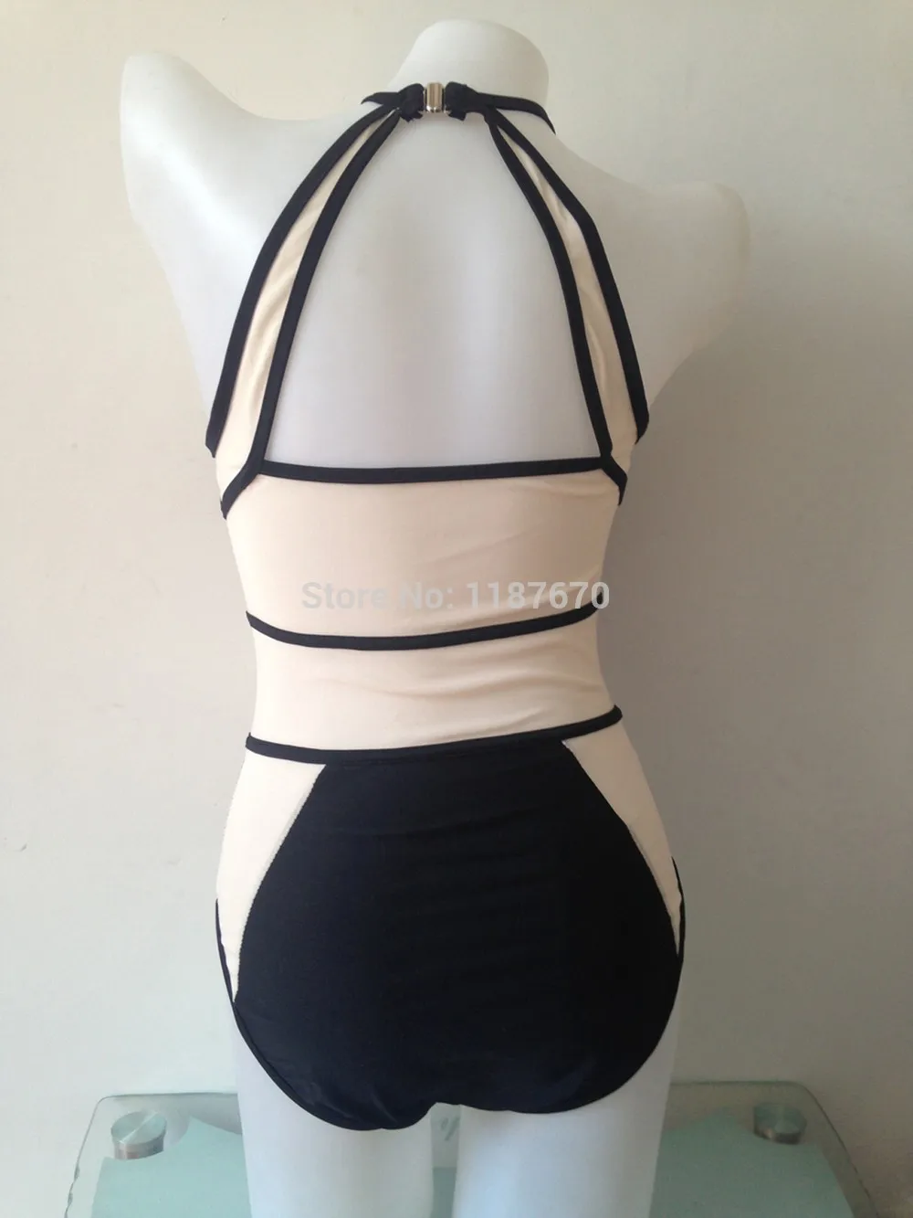 2018 черный телесный сетчатый прозрачный купальник Женский винтажный слитный с