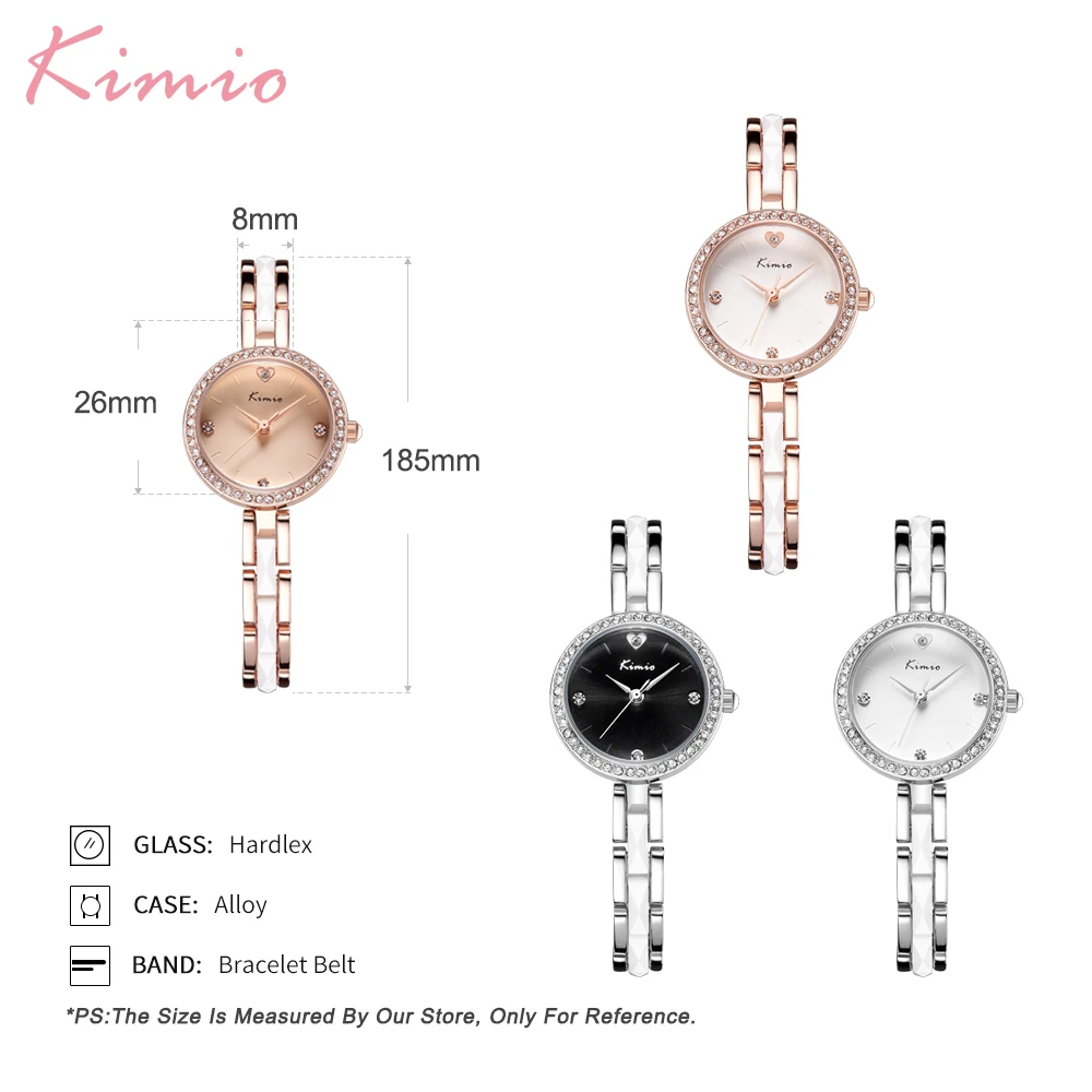 Фото Kimio 2020 женские наручные часы платье золотые часы женские кристаллы бриллианты нержавеющая сталь серебряные часы женские Montre Femme №5