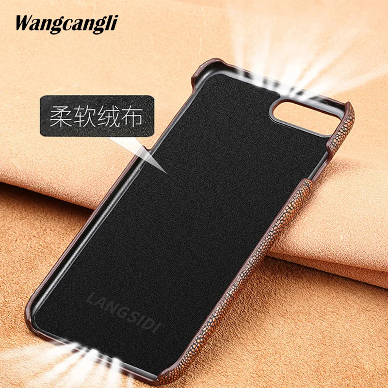 Чехол для телефона Wangcangli из натуральной воловьей кожи iPhone 7 чехол с текстурой