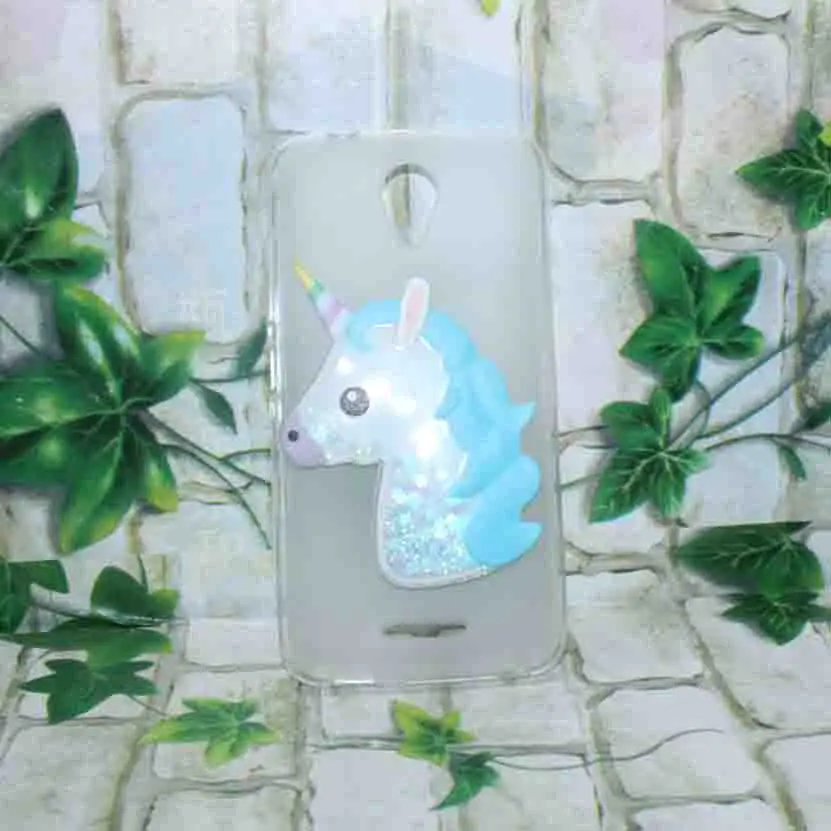 For ZTE Blade A310 5.0&quotSoft TPU Back Cover Unicorn Quicksand Dynamic Liquid Glitter Soft Silicon Phone Case | Мобильные телефоны