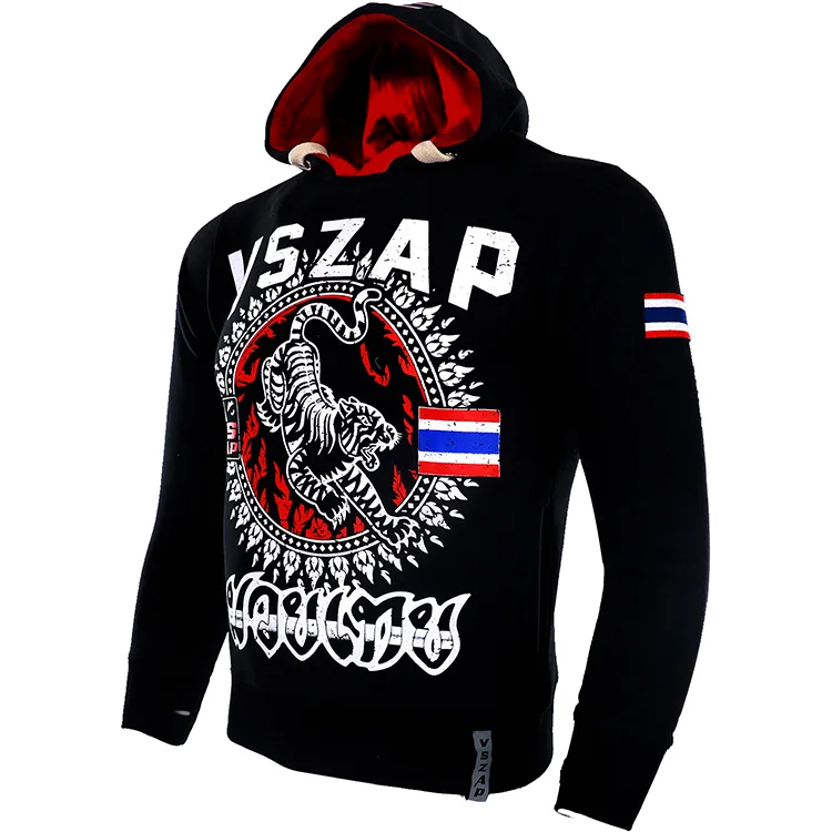 Мужская толстовка VSZAP MMA теплая дышащая с капюшоном и длинным рукавом в стиле хип