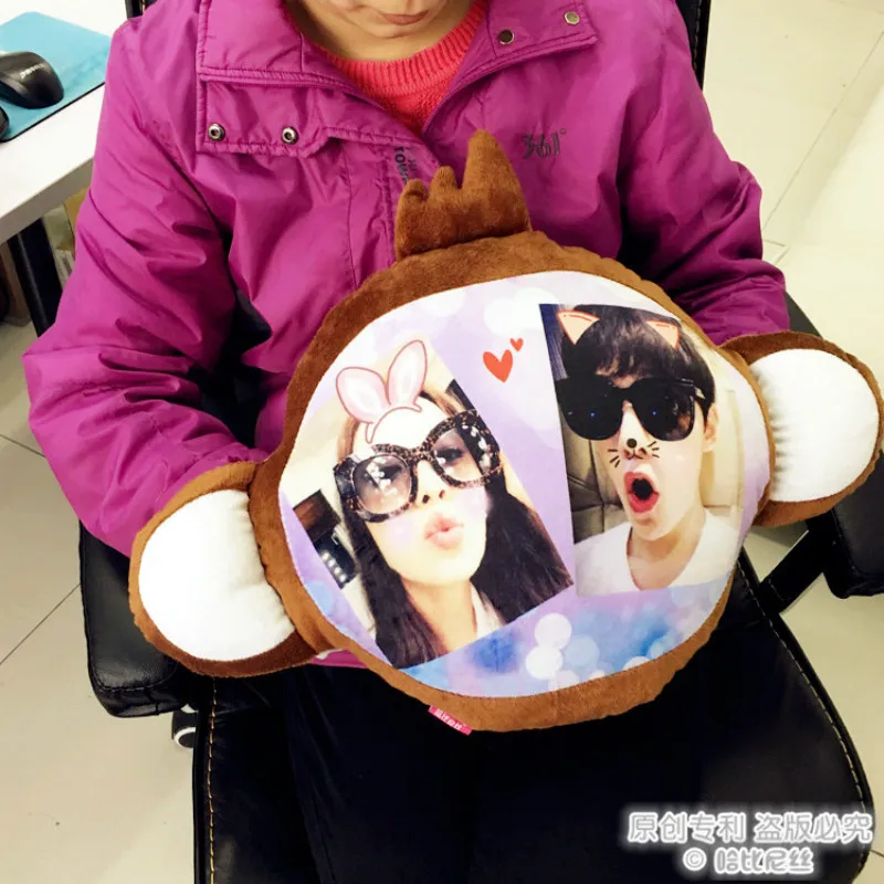 買取 再shuidai写真カスタム枕猿漫画暖かい手宝ぬいぐるみ人形女の子クリエイティブ誕生日の贈り物クリスマス