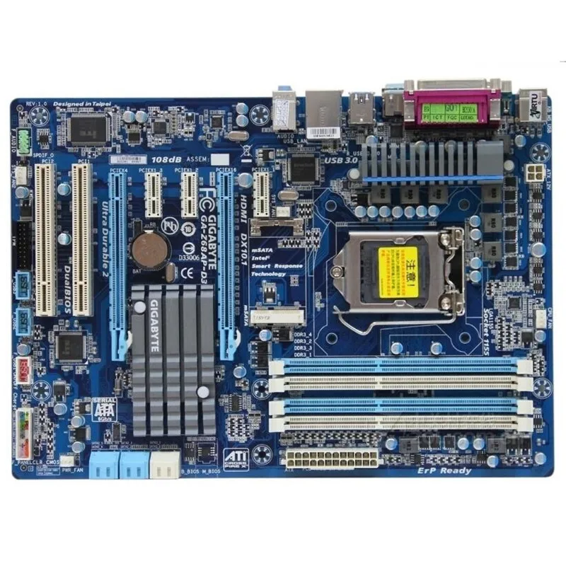 Для Gigabyte GA-Z68AP-D3 оригинальная б/у настольная материнская плата Z68AP-D3 Z68 LGA 1155 i3 i5 i7 DDR3