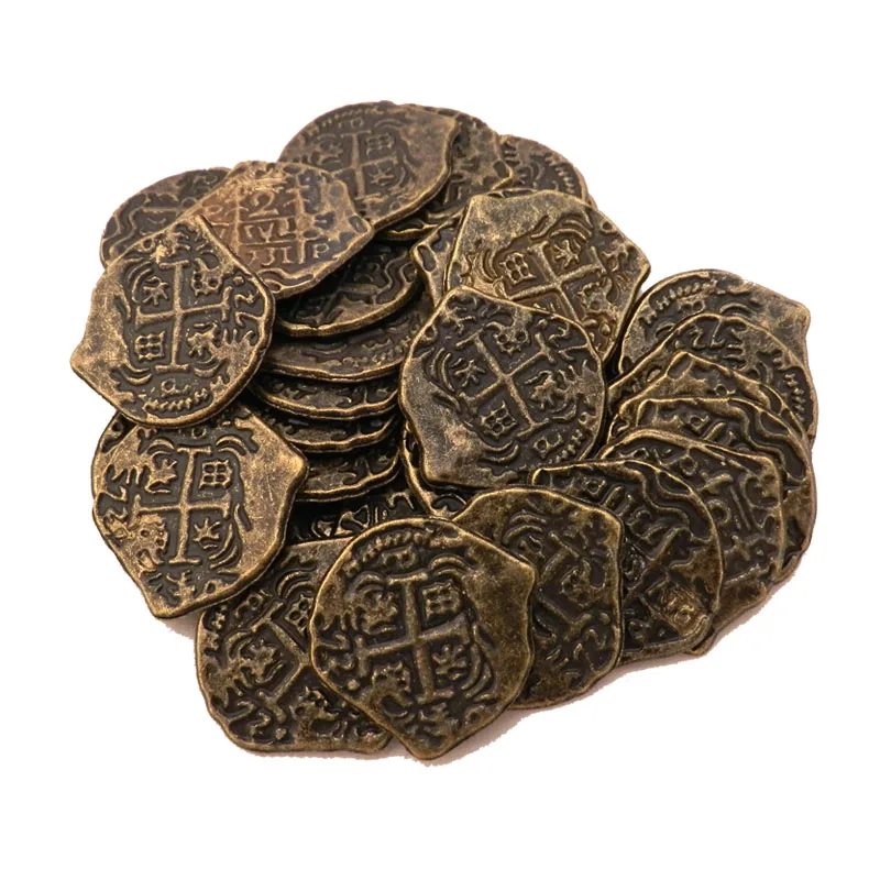 

European Treasure Spain Doubloon gold coin , Difference colors coins for choose 50 pcs/lot