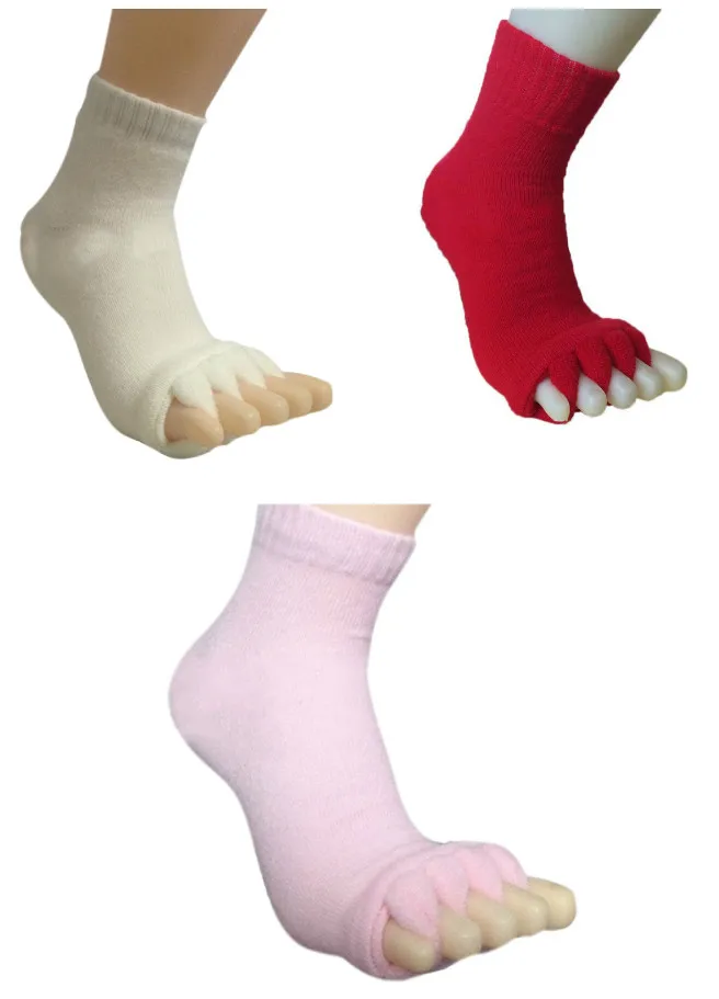 Men Women Sleeping Health Foot Care Massage Toe Socks Five Fingers Toes Compression Treatment Yoga Socks FI-19ING