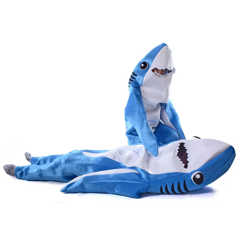 Onesies Adults Kids Halloween Christmas Cosplay Costume Shark Stage Fancy Dress Jumpsuit Free Shipping Promotion Super Quality