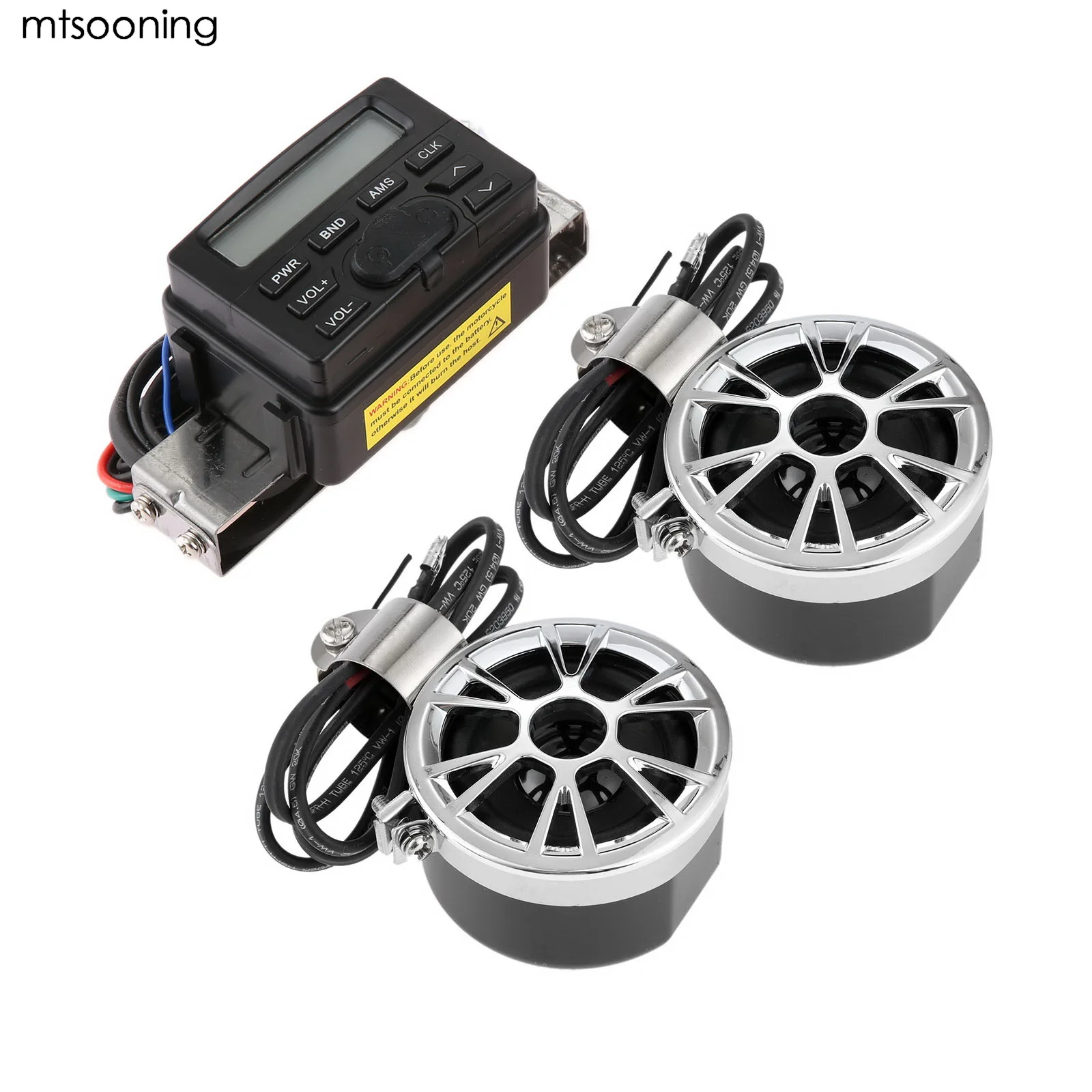 Mtsooning мотоцикл FM радио MP3 аудио система стерео колонки усилитель