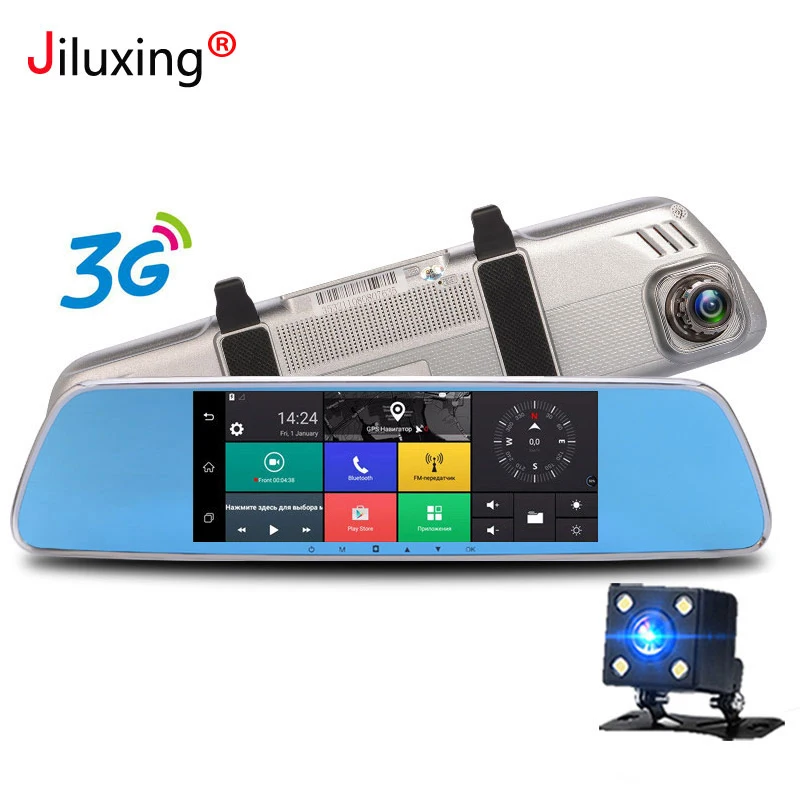 Jiluxing D01S 7 &quotgps навигатор Автомобильный видеорегистратор 3G Android 5 0 GPS WIFI