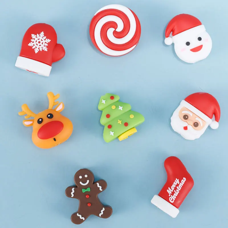 8 шт./компл./Рождественский узор кабель провод животное укус зарядное устройство