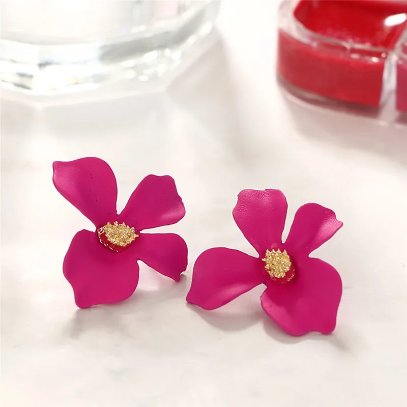 Женские серьги с лепестками из металлического сплава 5 цветов 624