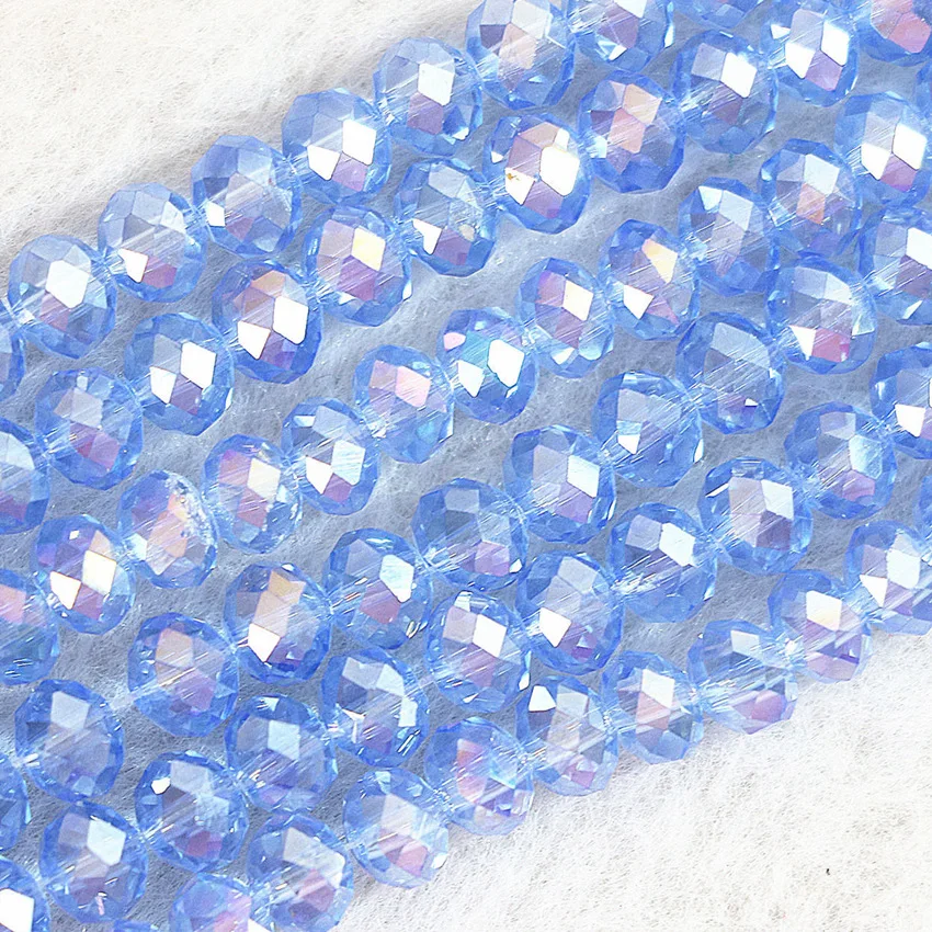 98 шт./нить Заводская розетка 4*6 мм разноцветные стеклянные бусины AB crystla граненые