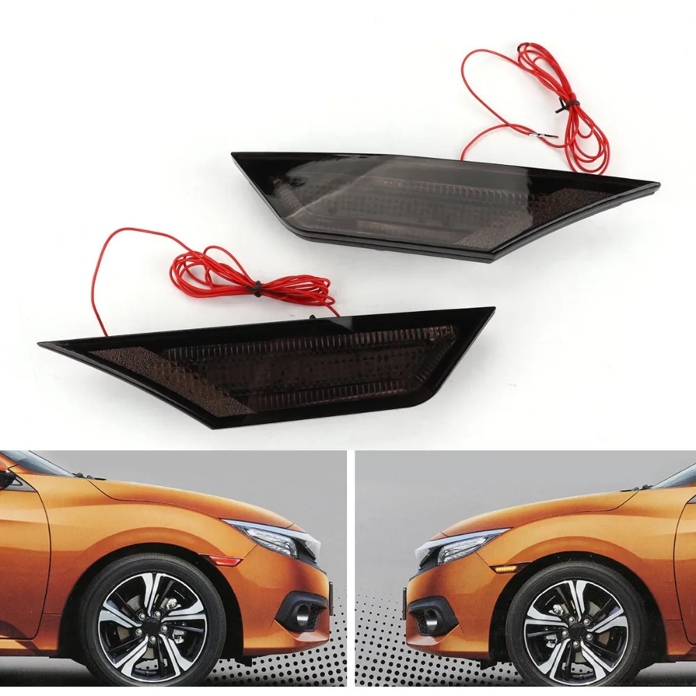 TAIHONGYU, Дымчатая версия JDM, линзы, полная яркость, подходит для Honda Civic 2016, 2017, 2018, 10