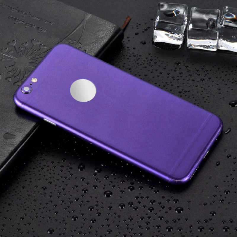 Роскошная пленка, наклейка, кожаный чехол, ПВХ, наклейка для iPhone 6, 6 S, 7, 8 Plus, X Красный/золотой/синий/черный/фиолетовый/зеленый/оранжевый/розово-красный