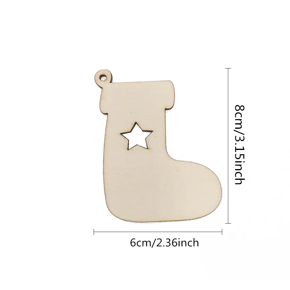 10 шт. деревянные необработанные рождественские чулки | Дом и сад