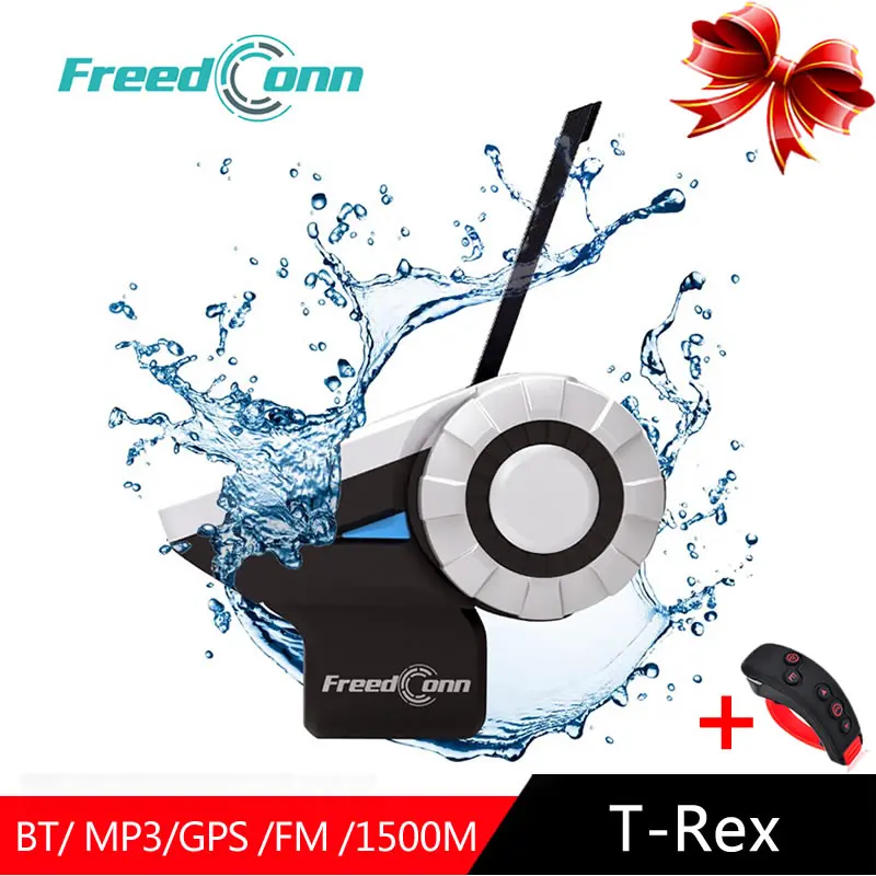 Гарнитура FreedConn T Rex для мотоциклетного шлема Bluetooth наушники гарнитура 8 водителей
