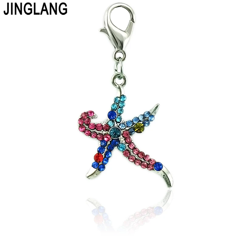 Классические подвески JINGLANG с застежкой карабином в виде животного разноцветные